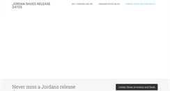 Desktop Screenshot of jordanshoesreleasedates.com