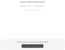 Tablet Screenshot of jordanshoesreleasedates.com